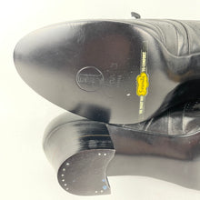 Load image into Gallery viewer, Original 1940's Black Deadstock Clarks Empire Lace Up Shoes With Punch Detail - UK 8