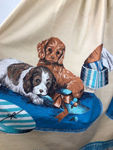Load image into Gallery viewer, 1950s Novelty Print Puppy and Hat Border Print Skirt - Waist 23" 24" - Charming Piece