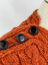 Load image into Gallery viewer, 1930's Reproduction Hand Knitted Long Sleeved Cable Jumper in Rust Alpaca Wool - Bust 34 35