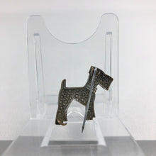 Load image into Gallery viewer, 1940s Punched Steel Terrier Dog Brooch