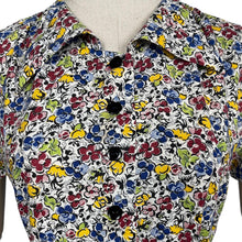 Load image into Gallery viewer, Original 1940's Classic Floral Floppy Cotton Day Dress with Neat Collar - Bust 34 36
