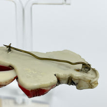Load image into Gallery viewer, Charming Original 1930's or 1940's Celluloid Scottie Dog Head Brooch with Large Bow at Neck and Moveable Eyes