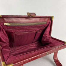 Load image into Gallery viewer, Original 1940s 1950s Burgundy Leather Bag