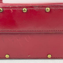 Load image into Gallery viewer, Fabulous Original 1950's Deep Red Studded Box Bag by Eros - Fabulous Vintage Bag *