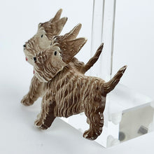 Load image into Gallery viewer, Charming Original 1940's Double Scottie Dog Celluloid Brooch with Moveable Heads