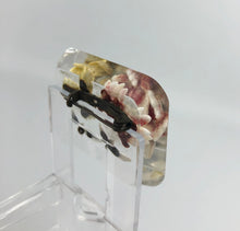 Load image into Gallery viewer, Original 1940s Reverse Carved Lucite Brooch with Flowers and Bluebirds