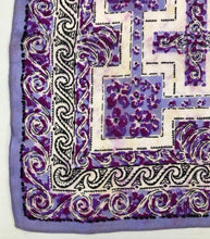 Load image into Gallery viewer, Original1940's Purple, Pink and Black Silk Crepe Hanky - FREE UK P&P