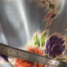 Load image into Gallery viewer, Original 1940s 1950s Chaslyn Model Luxurious Feel Blue Housecoat in a Pretty Floral Print - Bust 36 37 38