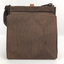 Load image into Gallery viewer, Original 1940's Corde Style Bag in Warm Chocolate Brown - Beautiful Shape - Single Handle