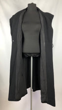 Load image into Gallery viewer, 1930s Black Boucle Wool Coat with Mother Of Pearl Buttons and Double Collar - Bust 36