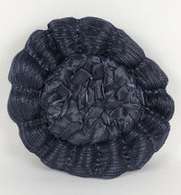 Load image into Gallery viewer, Original 1950s Navy Blue Lacquered Raffia Hat