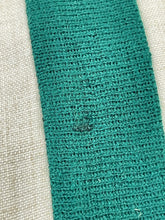 Load image into Gallery viewer, Original 1950s Natural Linen Dress with Kelly Green Trim and Soutache - Bust 36