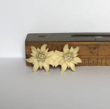 Load image into Gallery viewer, Vintage Carved Double Edelweiss Tourist Brooch