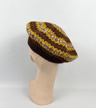 Load image into Gallery viewer, Reproduction 1940s Pure Wool Fair Isle Beret - Wonderful Design Featuring Eight Different Colours