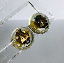 Load image into Gallery viewer, Yellow Lucite Brooch and Earring Set