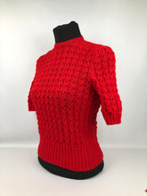 Load image into Gallery viewer, Reproduction 1940s Jumper in Bright Lipstick Red - B 34 36