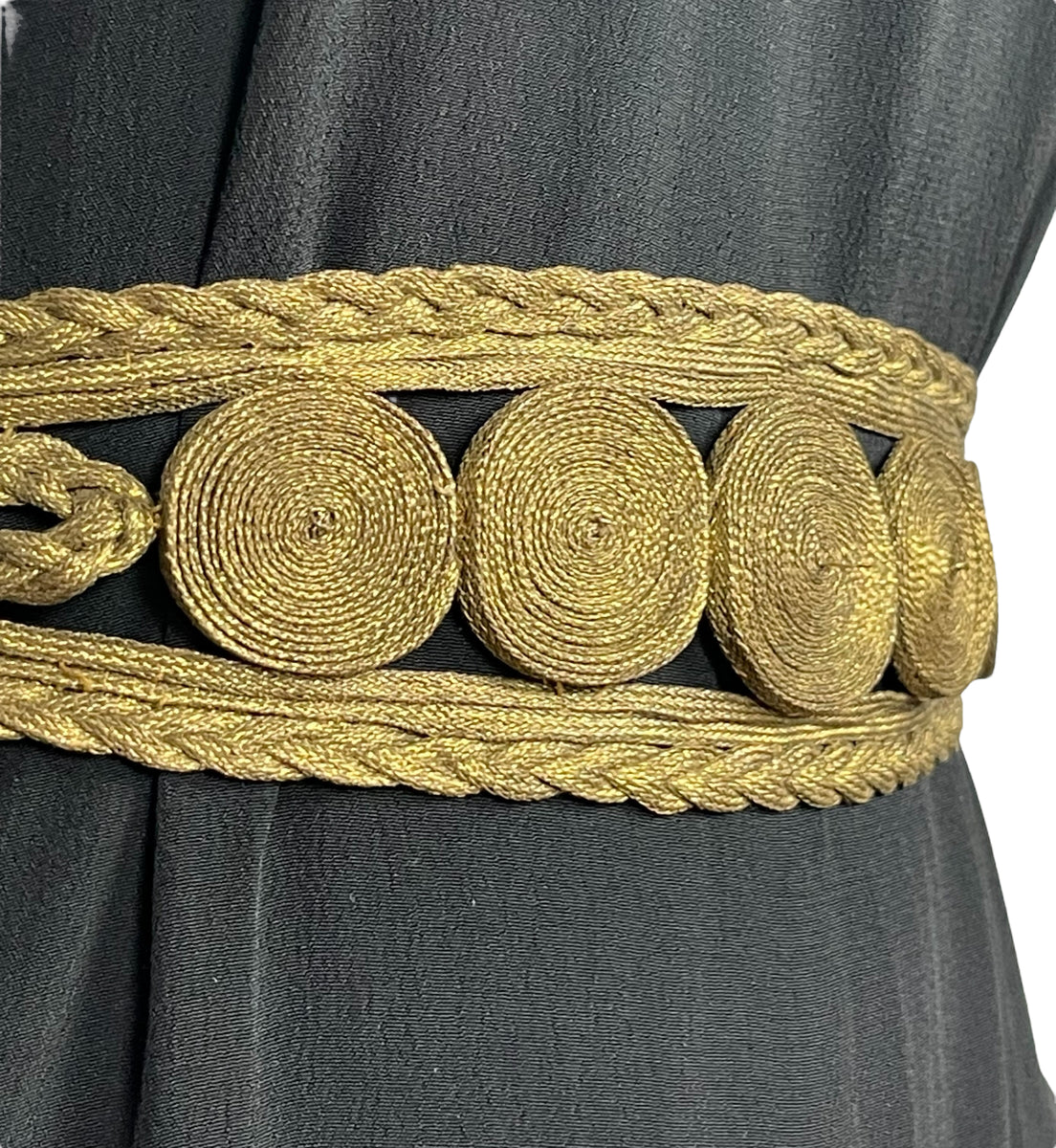 Exceptionally Beautiful Original 1930's Gold Lame Belt Plaited with