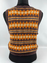 Load image into Gallery viewer, Vintage Fair Isle Pullover in Autumnal Shades of Brown, Rust and Cream - Bust 34" - AS IS