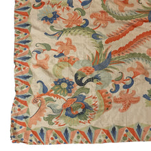 Load image into Gallery viewer, Original 1920's Pongee Silk Scarf with Birds and Floral Design - Beautiful Headscarf