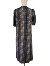 Load image into Gallery viewer, Original 1930s Day Dress - Navy with Red, Green, Yellow and Blue Dot Print - Bust 36 37 38