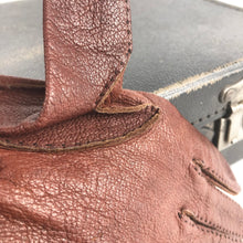 Load image into Gallery viewer, Original 1940s 1950s Soft Brown Leather Gloves with Button Closure - Size 7 or 7.5