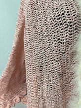 Load image into Gallery viewer, Original 1930s Crochet Bed Jacket with Marabou Feather Trim