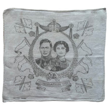 Load image into Gallery viewer, Original 1930's King George VI's Souvenir Hankie in Soft Cotton