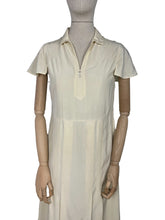 Load image into Gallery viewer, Original 1930's Cream Silk Dress with Mother-of-Pearl Buttons - Bust 32 34 *