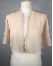 Load image into Gallery viewer, 1930s 1940s Pale Peach Rayon Bed Jacket - B36