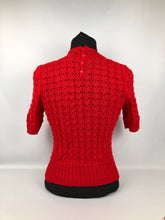 Load image into Gallery viewer, Reproduction 1940s Jumper in Bright Lipstick Red - B 34 36