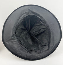 Load image into Gallery viewer, Original Edwardian Black Grosgrain and Velvet Hat with Silk Lining *