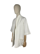 Load image into Gallery viewer, Original 1930's Marshall & Snelgrove Crisp White Linen Jacket - Bust 34 36 38 40 *
