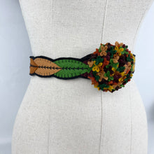 Load image into Gallery viewer, 1940's Style Colourful Felt Belt in Eight Autumnal Shades Made From a 1941 Pattern Using Pure Wool Felt - Waist 31