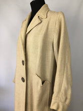 Load image into Gallery viewer, RESERVED FOR SOPHIE DO NOT BUY 1930s Cream Herringbone Coat with Smart Detailing - Bust 38 40 42