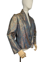 Load image into Gallery viewer, 1930s 1940s Gold, Pink and Blue Lame Jacket - Bust 40”