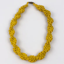 Load image into Gallery viewer, 1940s 1950s Yellow Make Do and Mend Plastic Necklace