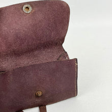 Load image into Gallery viewer, Original 1930's 1940's Brown Leather Peggie Coin Purse with Tennis Design - Cute Purse