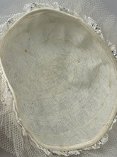 Load image into Gallery viewer, Original 1950’s White Straw Hat with Net and Silver Trim - Fabulous Fifties Hat *