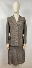 Load image into Gallery viewer, Original 1930s Black, Cream and Red Check Walking Suit - Bust 34 35