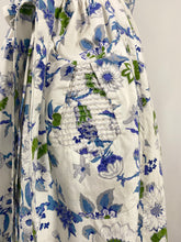 Load image into Gallery viewer, Original 1940s Blue and Green Floral Cotton Dress by Swirl Reg'd - Bust 36 38