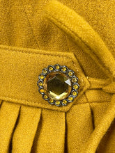 Load image into Gallery viewer, Original 1950s Lightweight Wool Dress with Original Belt in Mustard - Bust 34