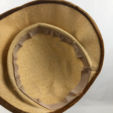 Load image into Gallery viewer, 1950s "Straw" Hat with Brown Velvet Bow Trim