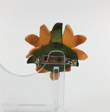 Load image into Gallery viewer, Original 1940s Autumnal Leather Floral Brooch