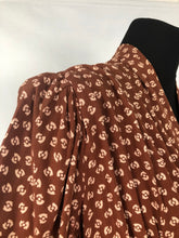 Load image into Gallery viewer, 1940s CC41 Brown and Cream Novelty Print Dress with Bows - B44 46
