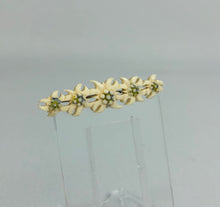 Load image into Gallery viewer, Vintage 1930s 1940s Carved Edelweiss Brooch with Five Carved Flowers