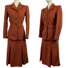 Load image into Gallery viewer, Original 1930s Chestnut Tweed Walking Suit - Exquisite Colour - Bust 34 35 36