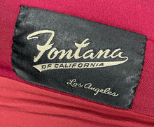 Load image into Gallery viewer, 1940s Rich Red Gaberdine Coat with Pockets - Shawl Collar - Great Swing Coat - Bust 38 40 42 *