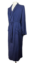 Load image into Gallery viewer, Original Men&#39;s 1940&#39;s 1950&#39;s Blue, Red and Cream Geometric Print Cotton Dressing Gown - Chest 44
