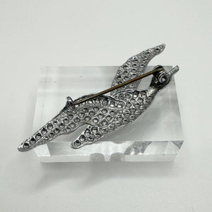 Vintage 1950's Punched Steel Flying Duck Brooch