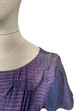Load image into Gallery viewer, Original 1950&#39;s Purple and Pink Net Evening Dress with Scallop Detail - Bust 32 *
